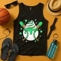 Ice Cream Drip Baseball Stuff Stuff Baseball Tank Top thumb 4