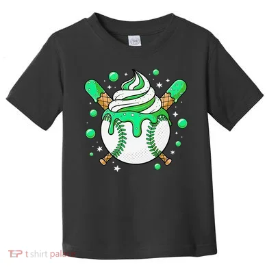 Ice Cream Drip Baseball Stuff Stuff Baseball Toddler T-Shirt