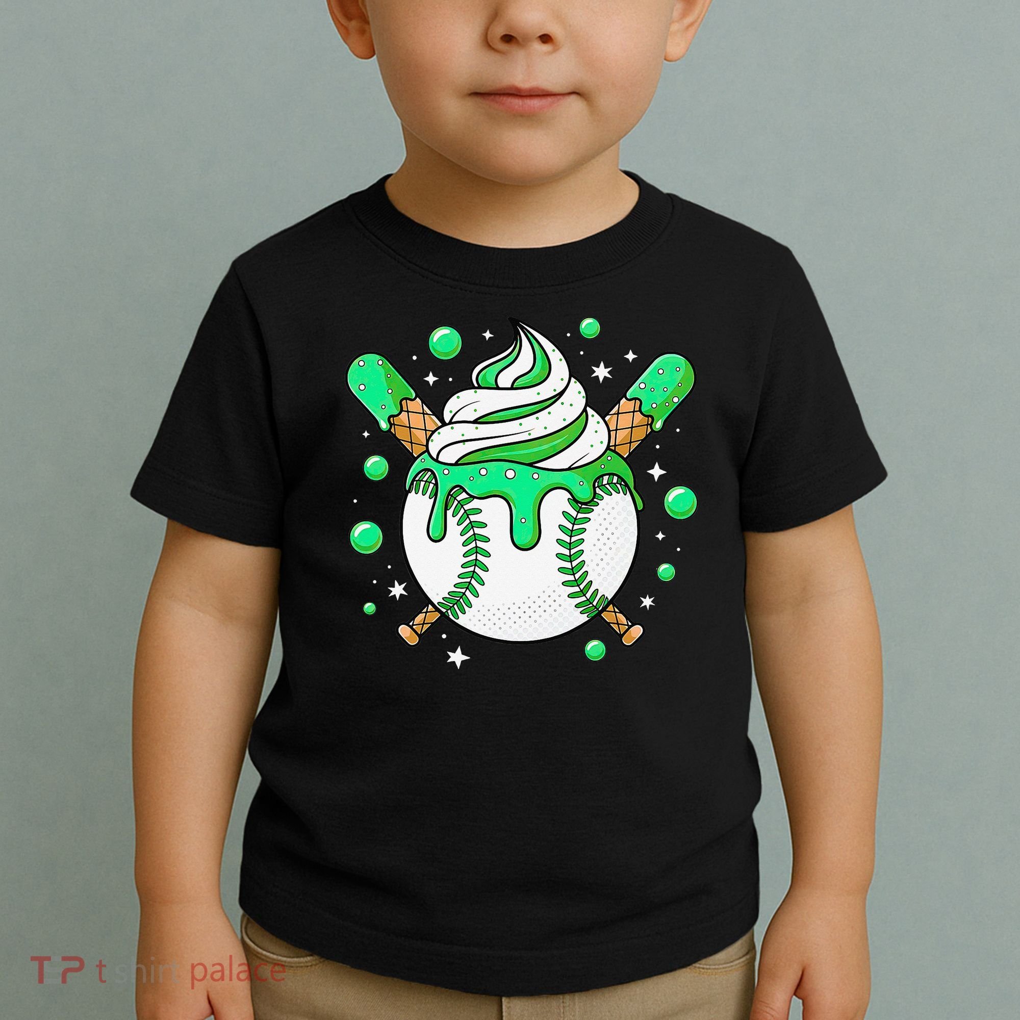 Ice Cream Drip Baseball Stuff Stuff Baseball Toddler T-Shirt