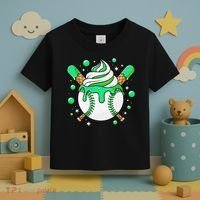 Ice Cream Drip Baseball Stuff Stuff Baseball Toddler T-Shirt thumb 3