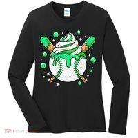 Ice Cream Drip Baseball Stuff Stuff Baseball Women's Long Sleeve Shirt thumb 0
