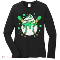 Ice Cream Drip Baseball Stuff Stuff Baseball Women's Long Sleeve Shirt thumb 0