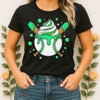 Ice Cream Drip Baseball Stuff Stuff Baseball Women's T-Shirt thumb 2