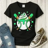Ice Cream Drip Baseball Stuff Stuff Baseball Women's T-Shirt thumb 3