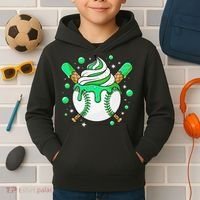 Ice Cream Drip Baseball Stuff Stuff Baseball Kids Hoodie thumb 2