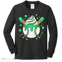Ice Cream Drip Baseball Stuff Stuff Baseball Kids Long Sleeve Shirt thumb 0