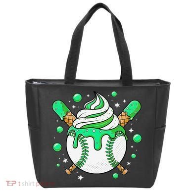 Ice Cream Drip Baseball Stuff Stuff Baseball Tote Bag
