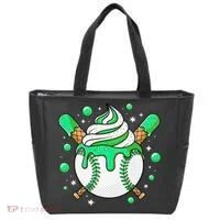 Ice Cream Drip Baseball Stuff Stuff Baseball Tote Bag thumb 0
