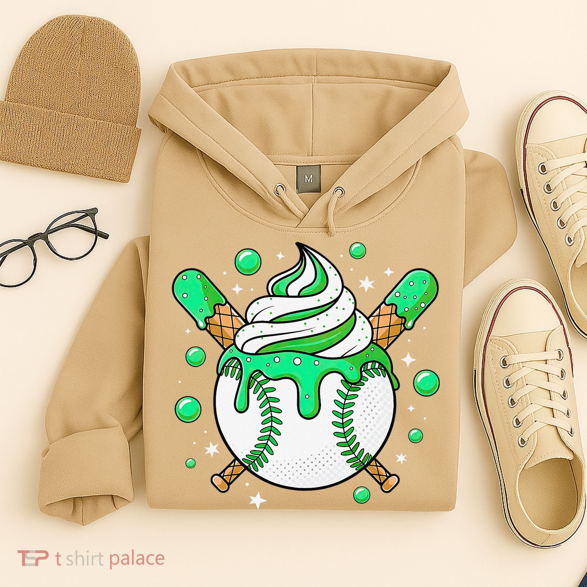 Ice Cream Drip Baseball Stuff Stuff Baseball Hoodie