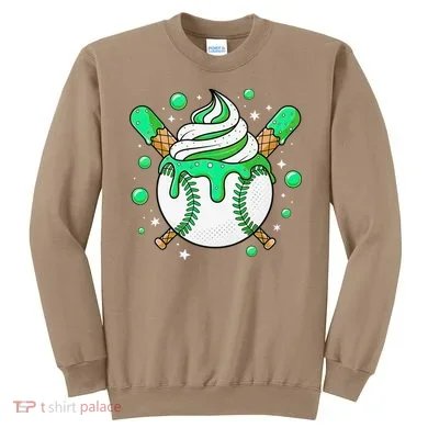 Ice Cream Drip Baseball Stuff Stuff Baseball Sweatshirt