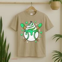 Ice Cream Drip Baseball Stuff Stuff Baseball T-Shirt thumb 2