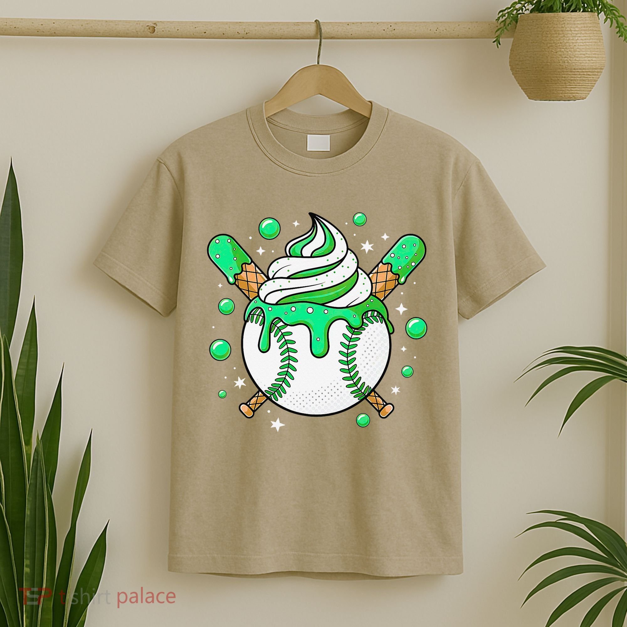 Ice Cream Drip Baseball Stuff Stuff Baseball T-Shirt