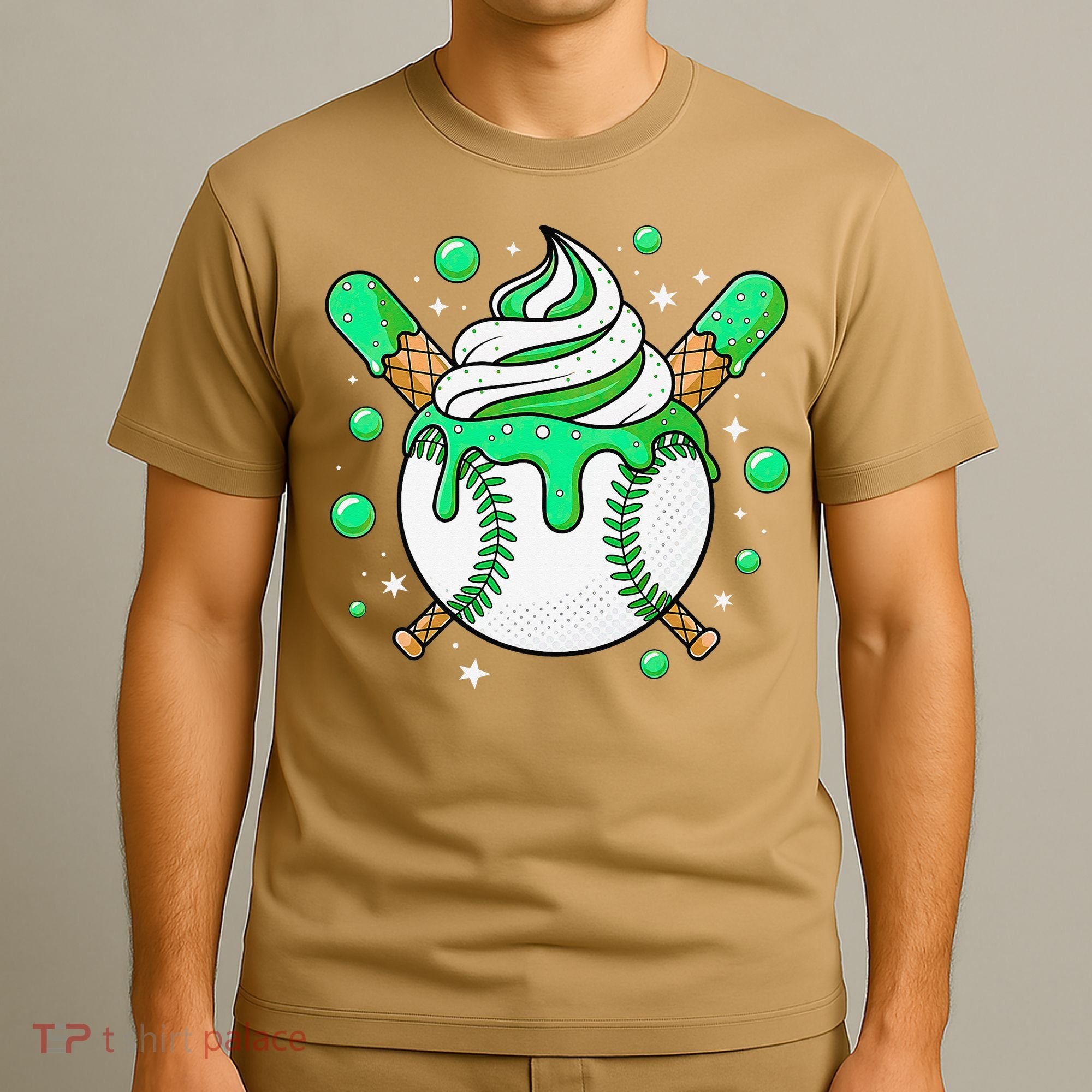 Ice Cream Drip Baseball Stuff Stuff Baseball T-Shirt