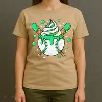 Ice Cream Drip Baseball Stuff Stuff Baseball T-Shirt thumb 4
