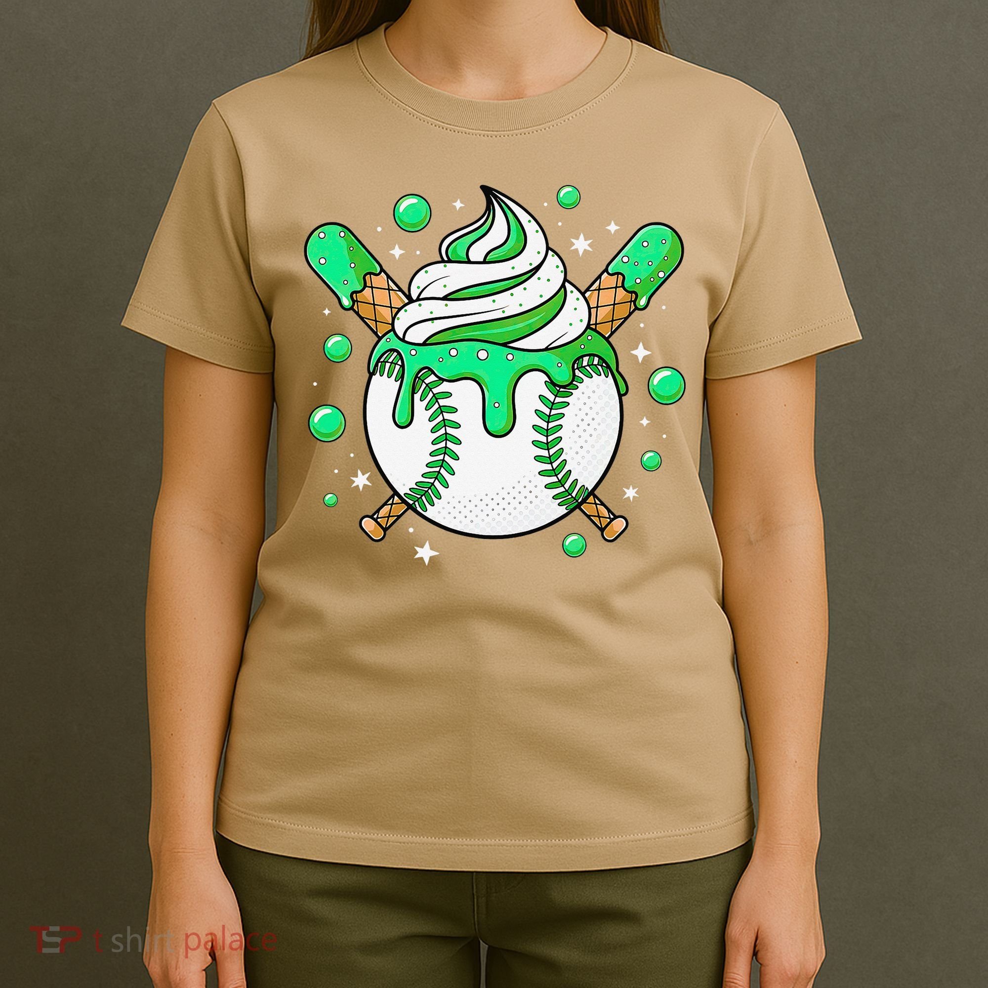 Ice Cream Drip Baseball Stuff Stuff Baseball T-Shirt