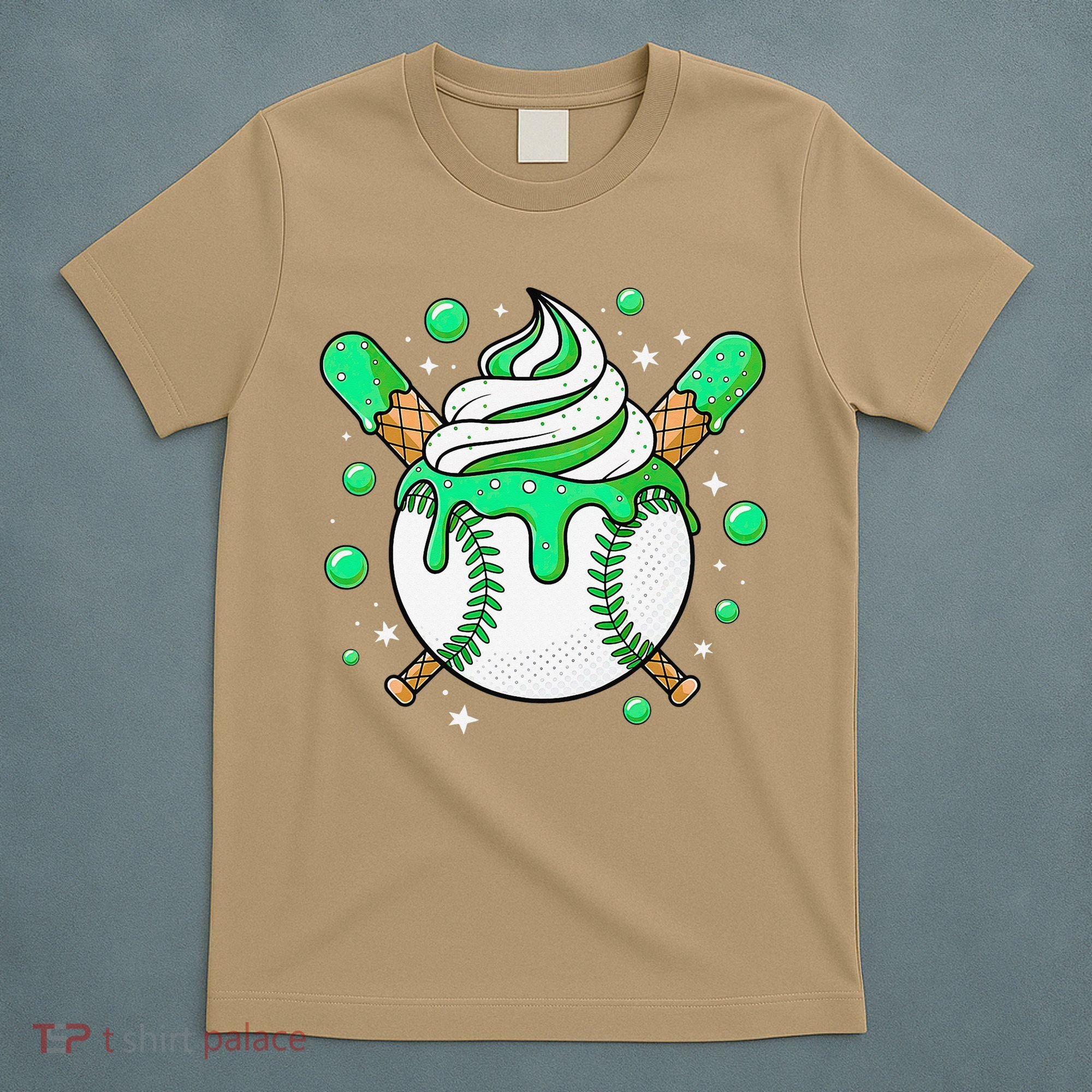 Ice Cream Drip Baseball Stuff Stuff Baseball T-Shirt