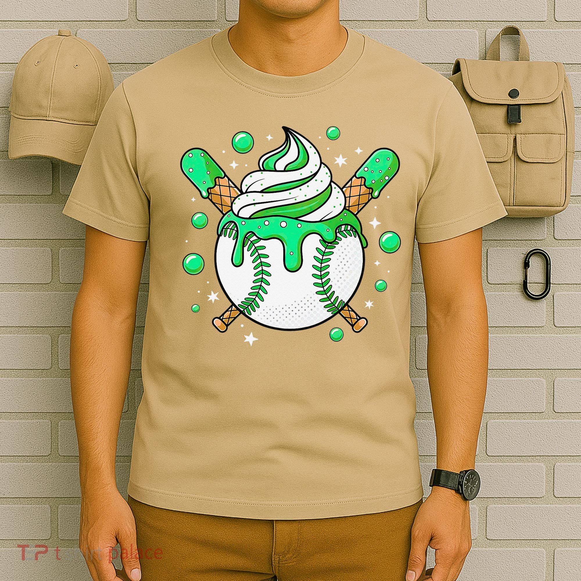 Ice Cream Drip Baseball Stuff Stuff Baseball T-Shirt