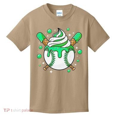 Ice Cream Drip Baseball Stuff Stuff Baseball Kids T-Shirt