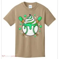 Ice Cream Drip Baseball Stuff Stuff Baseball Kids T-Shirt thumb 0