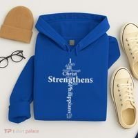 I Can Do All Things Through Christ Who Strengthens Me Cross Gift Hoodie thumb 4