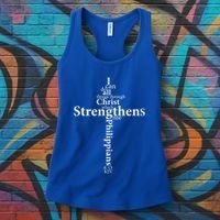 I Can Do All Things Through Christ Who Strengthens Me Cross Gift Women's Tank Top thumb 3