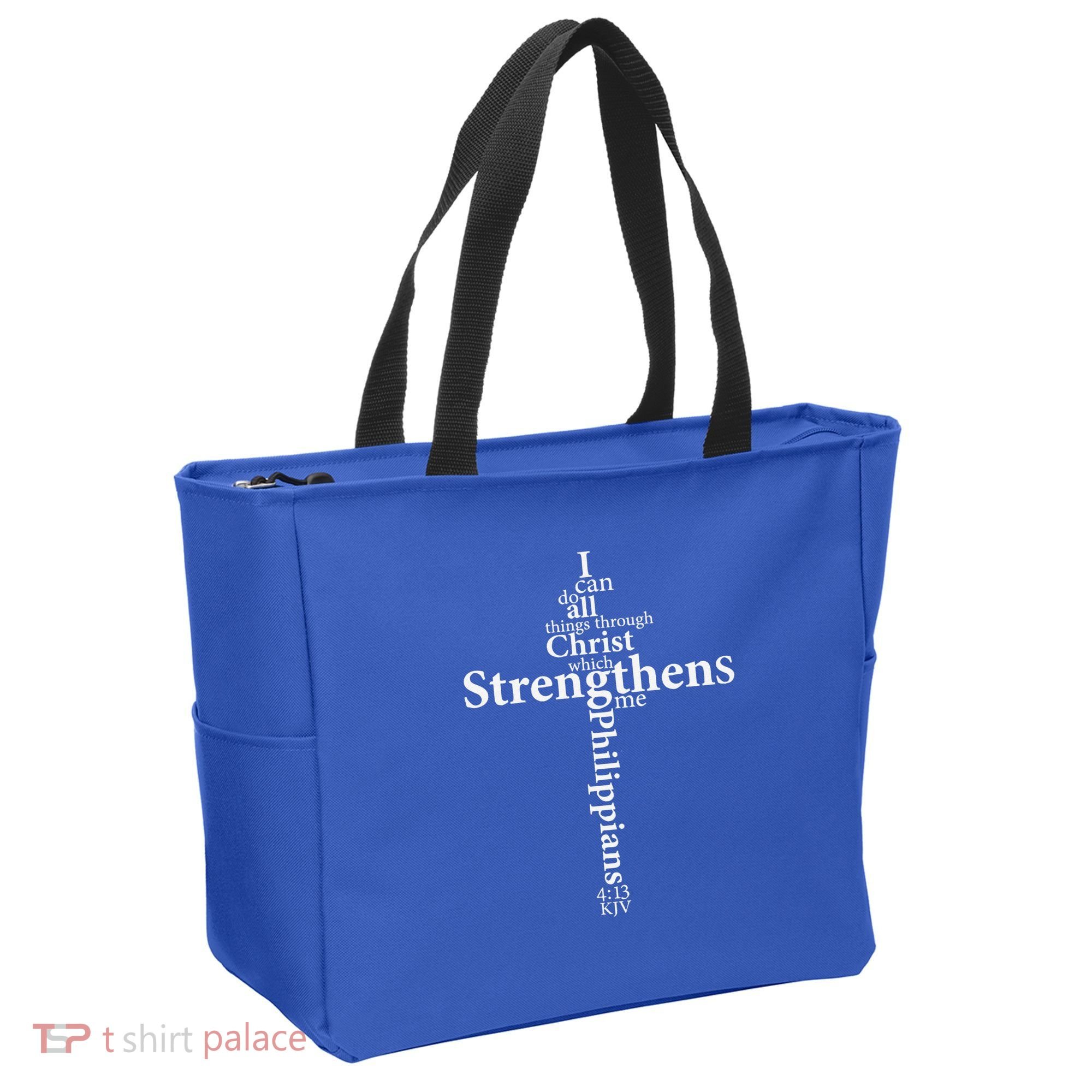 I Can Do All Things Through Christ Who Strengthens Me Cross Gift Tote Bag