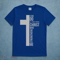 I Can Do All Things Through Christ Who Strengthens Me Cross T-Shirt thumb 5