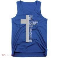 I Can Do All Things Through Christ Who Strengthens Me Cross Tank Top thumb 0