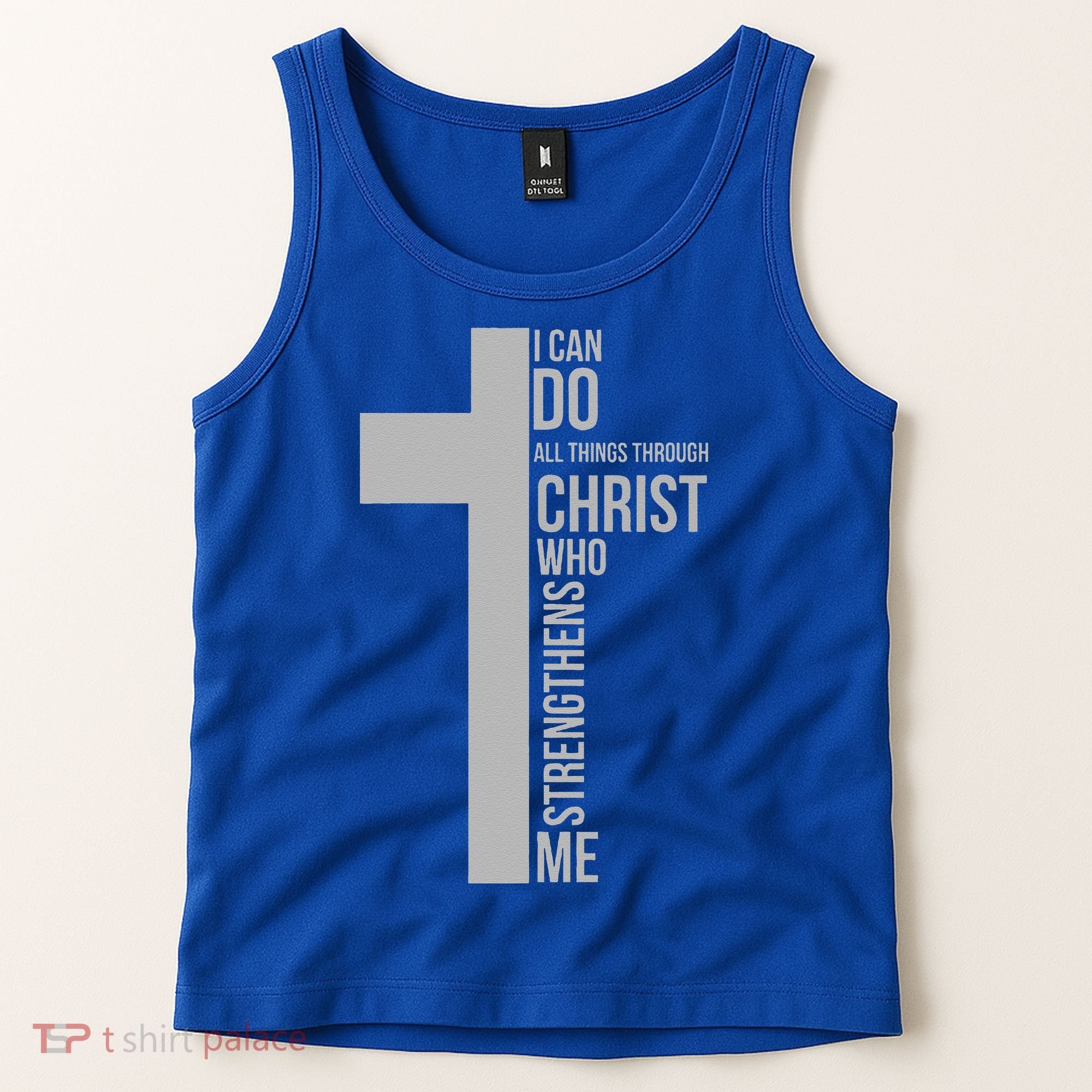 I Can Do All Things Through Christ Who Strengthens Me Cross Tank Top