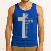 I Can Do All Things Through Christ Who Strengthens Me Cross Tank Top thumb 3