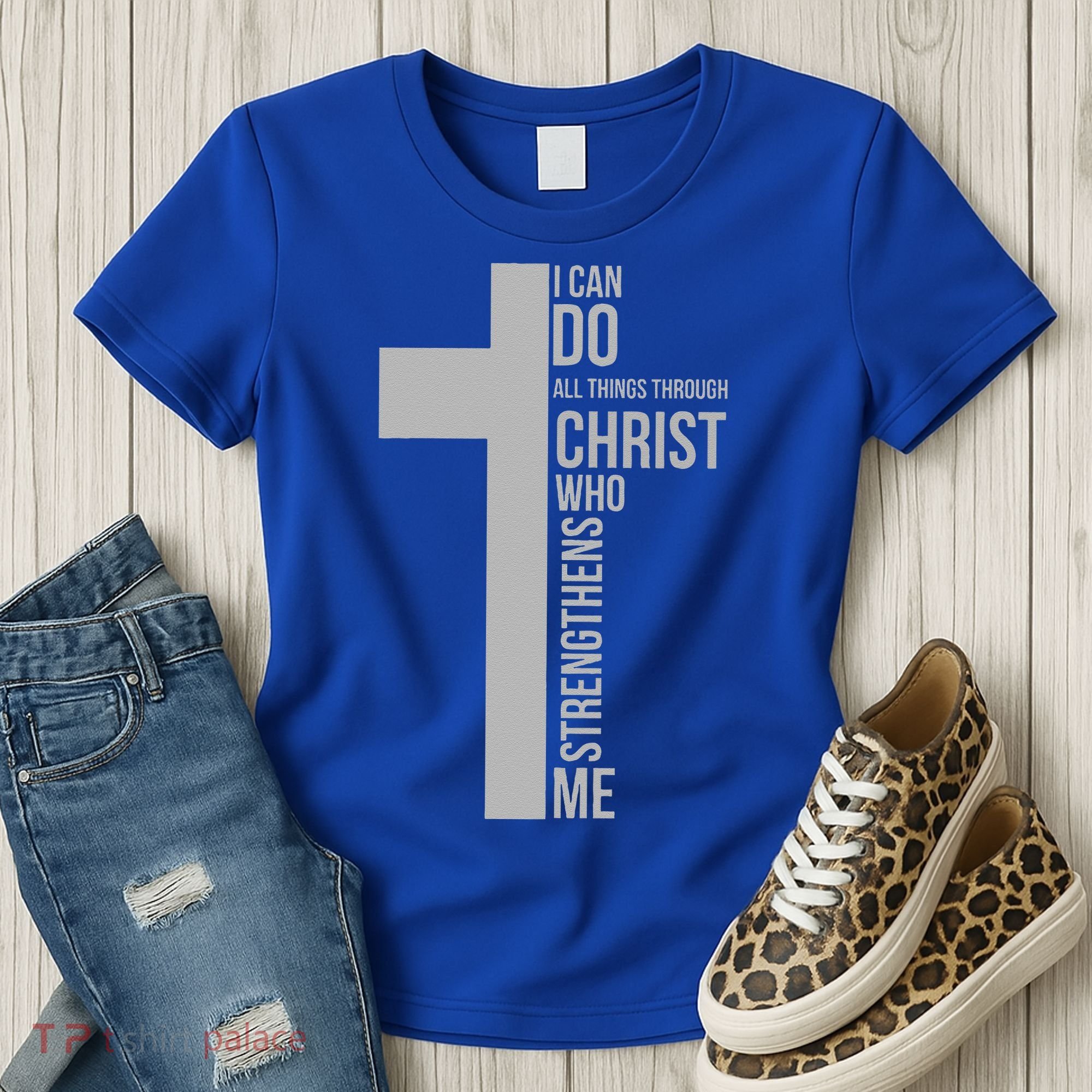 I Can Do All Things Through Christ Who Strengthens Me Cross Women's T-Shirt