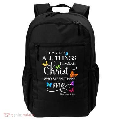 I Can Do All Things Through Christ Butterfly Art Gift Religious Cool Gift Backpack