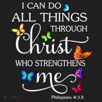 I Can Do All Things Through Christ Butterfly Art Gift Religious Cool Gift Hat thumb 2
