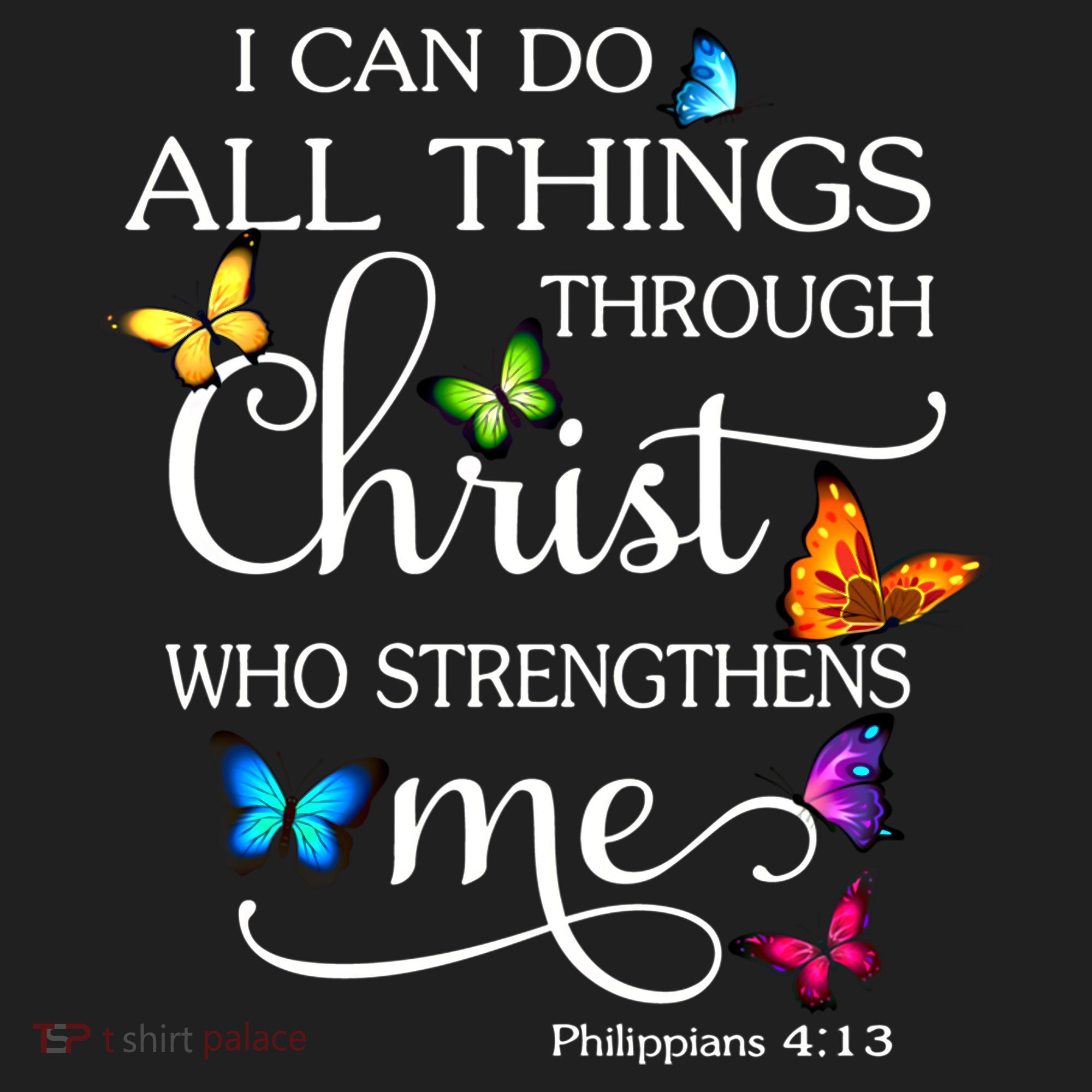 I Can Do All Things Through Christ Butterfly Art Gift Religious Cool Gift Hat