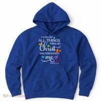 I Can Do All Things Through Christ Butterfly Art Gift Religious Cool Gift Hoodie thumb 0