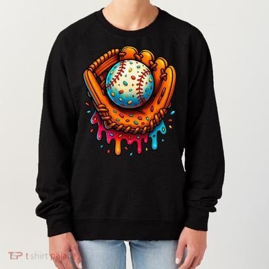 Ice Cream Dripping Candy Sprinkles Baseball Stuff Women's Sweatshirt