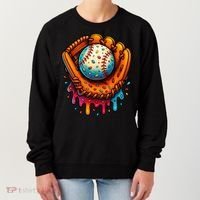Ice Cream Dripping Candy Sprinkles Baseball Stuff Women's Sweatshirt thumb 0
