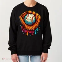 Ice Cream Dripping Candy Sprinkles Baseball Stuff Women's Sweatshirt thumb 0