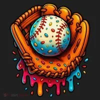 Ice Cream Dripping Candy Sprinkles Baseball Stuff Women's Sweatshirt thumb 2
