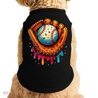 Ice Cream Dripping Candy Sprinkles Baseball Stuff Doggie Tank thumb 0