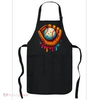 Ice Cream Dripping Candy Sprinkles Baseball Stuff Apron thumb 0