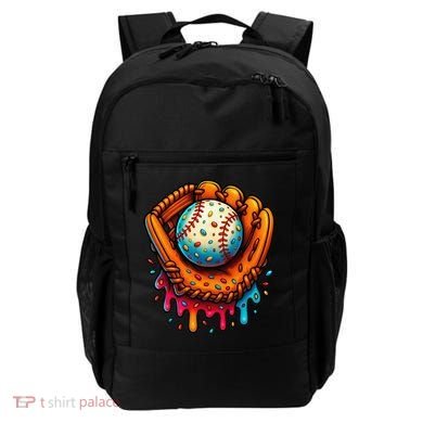 Ice Cream Dripping Candy Sprinkles Baseball Stuff Backpack