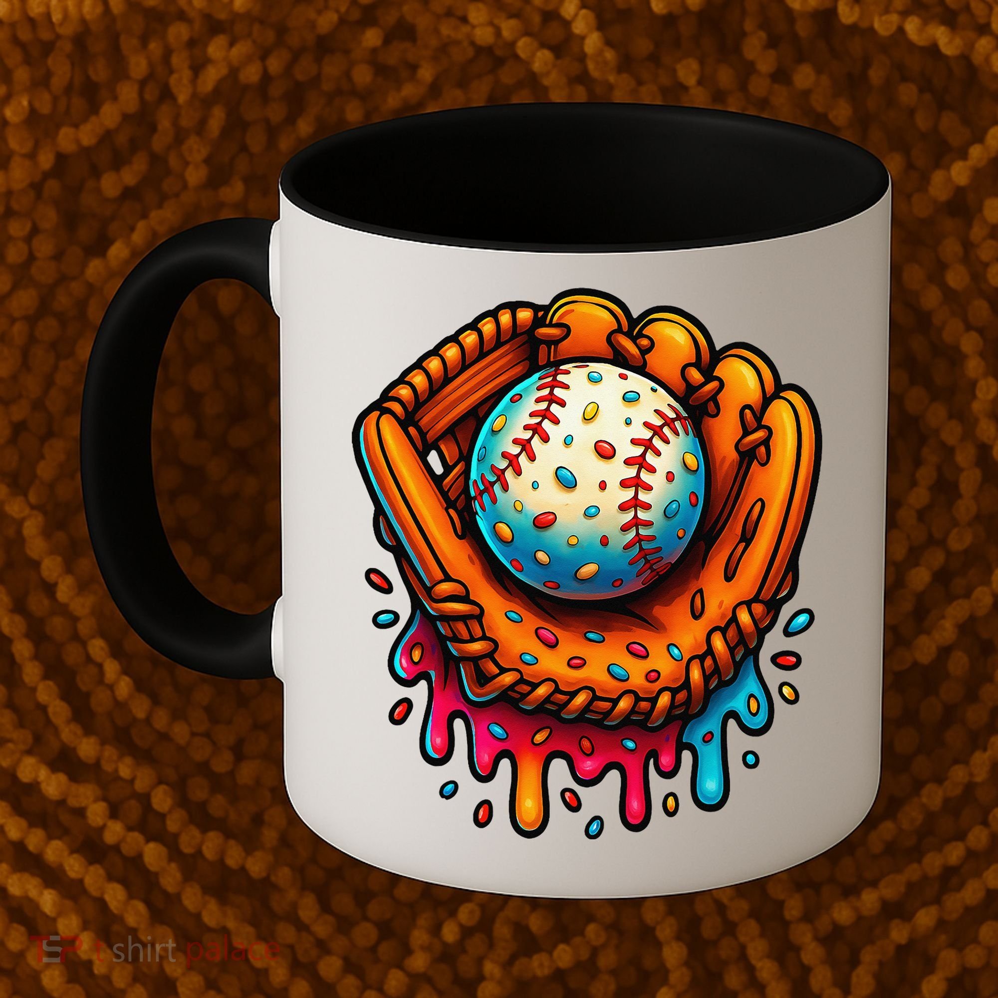Ice Cream Dripping Candy Sprinkles Baseball Stuff Coffee Mug