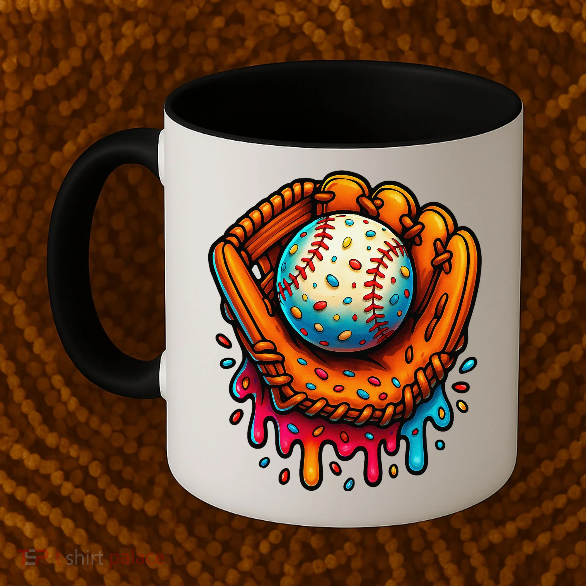 Ice Cream Dripping Candy Sprinkles Baseball Stuff Coffee Mug