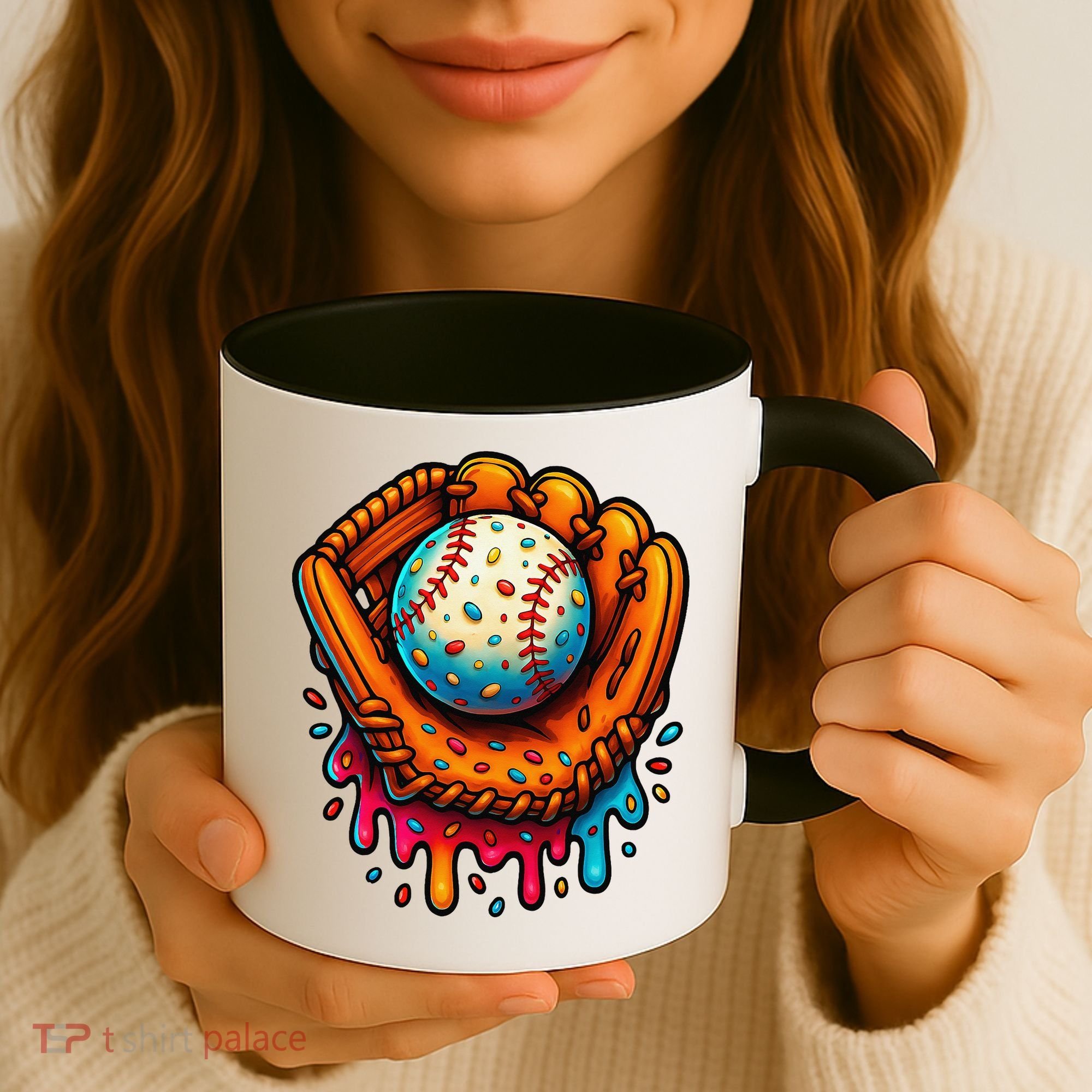Ice Cream Dripping Candy Sprinkles Baseball Stuff Coffee Mug