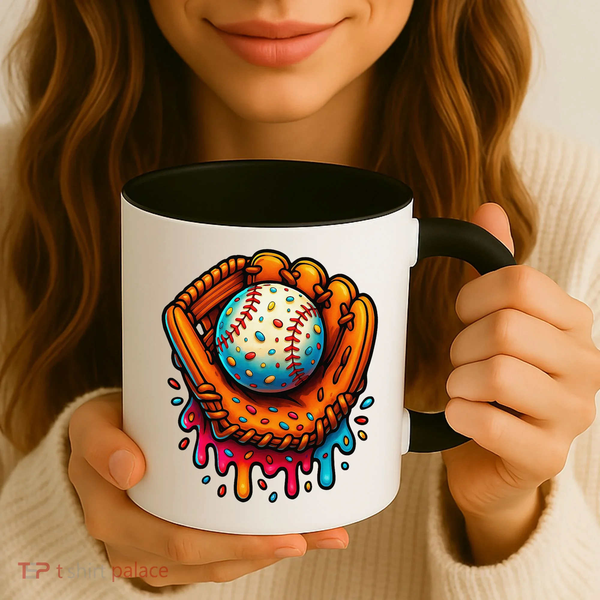 Ice Cream Dripping Candy Sprinkles Baseball Stuff Coffee Mug