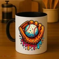 Ice Cream Dripping Candy Sprinkles Baseball Stuff Coffee Mug thumb 4
