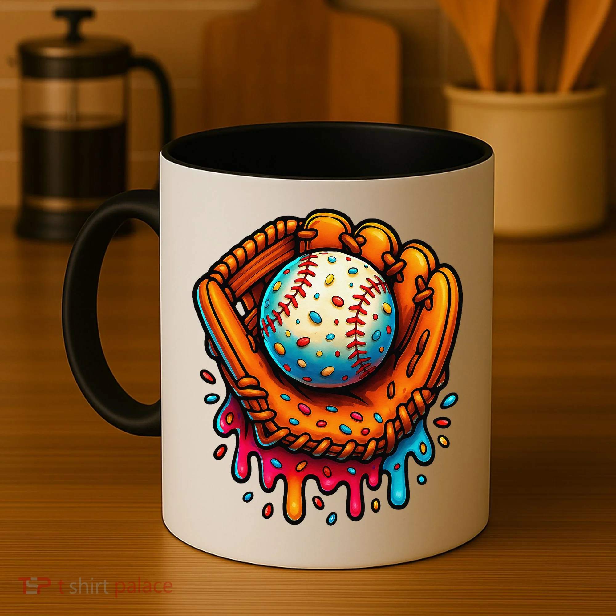 Ice Cream Dripping Candy Sprinkles Baseball Stuff Coffee Mug