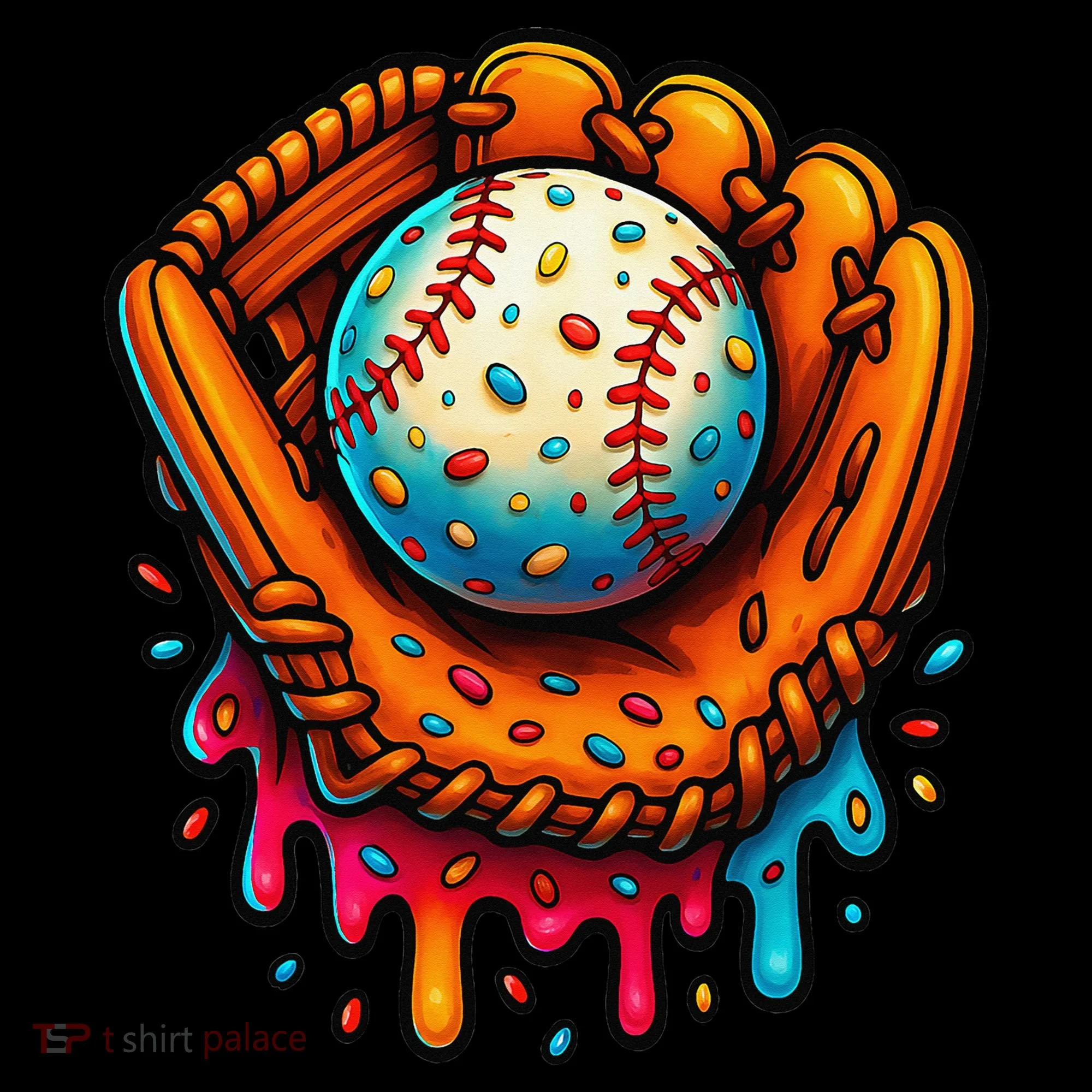 Ice Cream Dripping Candy Sprinkles Baseball Stuff Coffee Mug