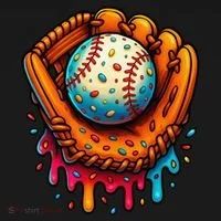 Ice Cream Dripping Candy Sprinkles Baseball Stuff Women's Hoodie thumb 2